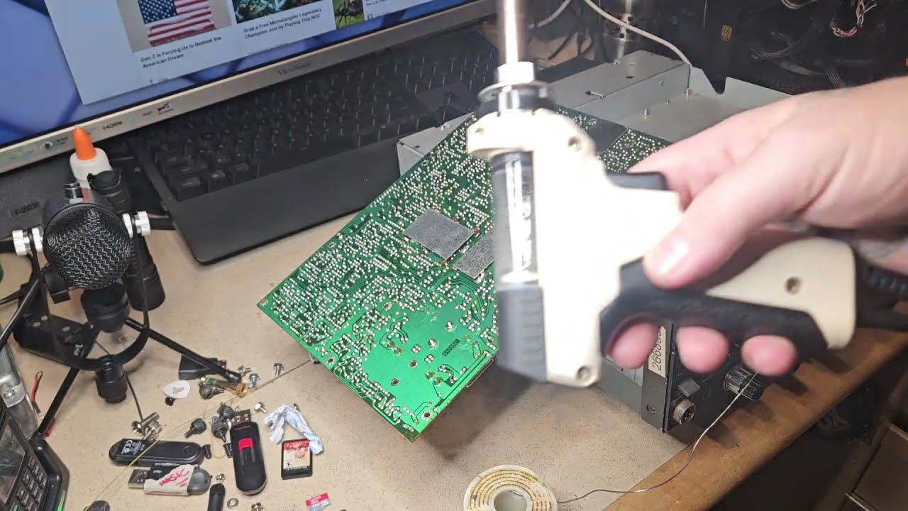 Lets reflow icom ic751a bfo area of main board. Ham radio diy