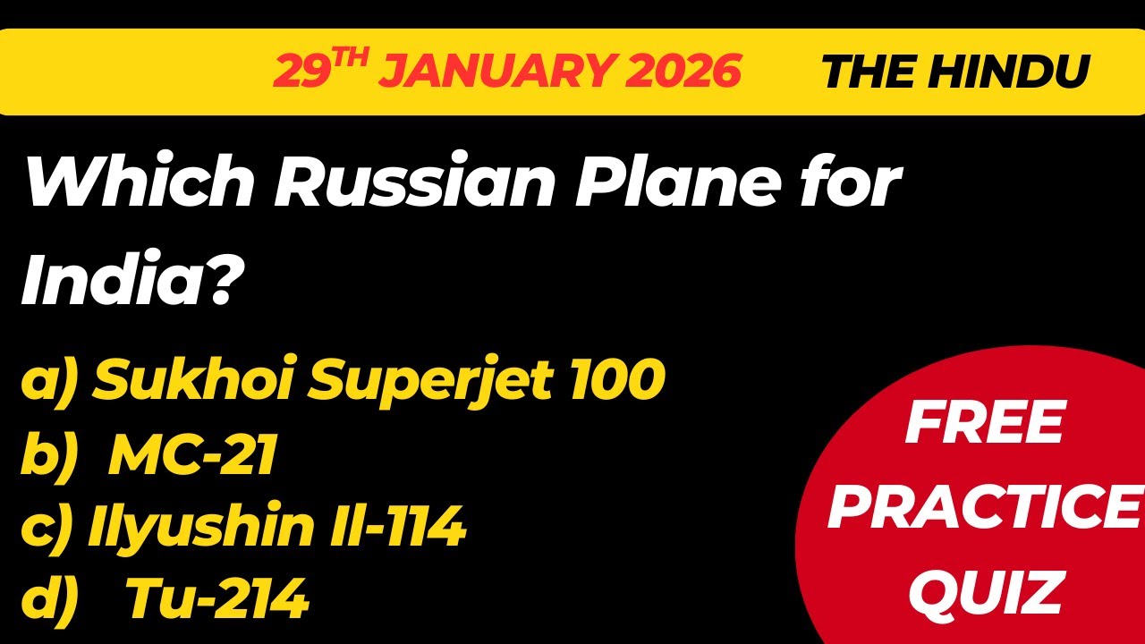 Daily Current Affairs Quiz: 29 January 2026 | UPSC, SSC, Banking Exams 🇮🇳