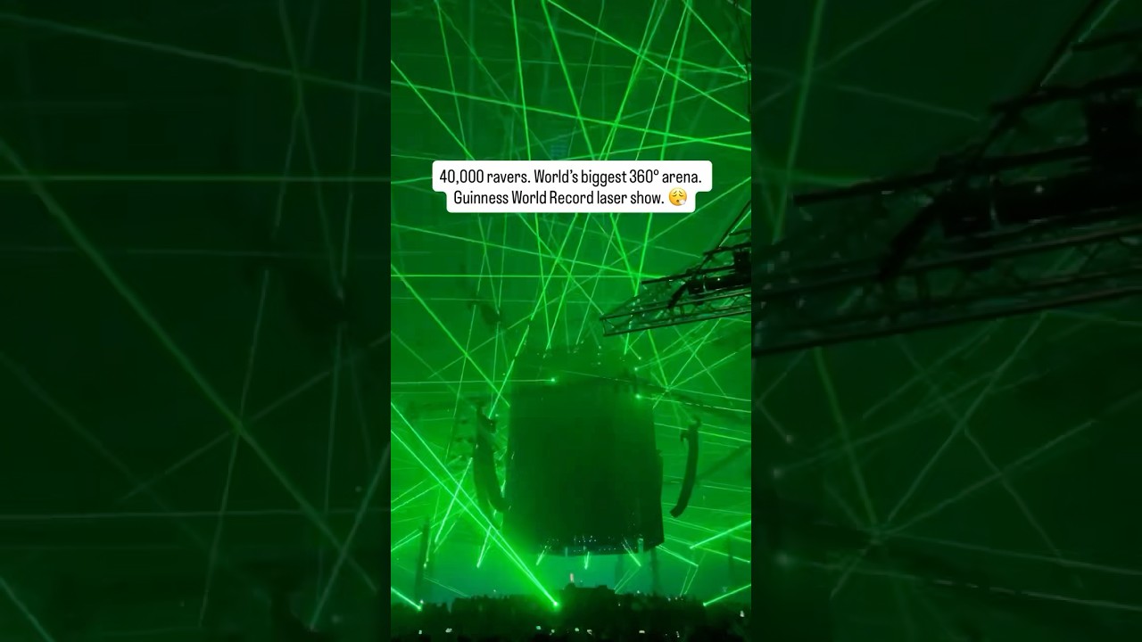 40,000 ravers united to experience Verknipt&rsquo;s ArenA laser show breaking the Guinness World Record