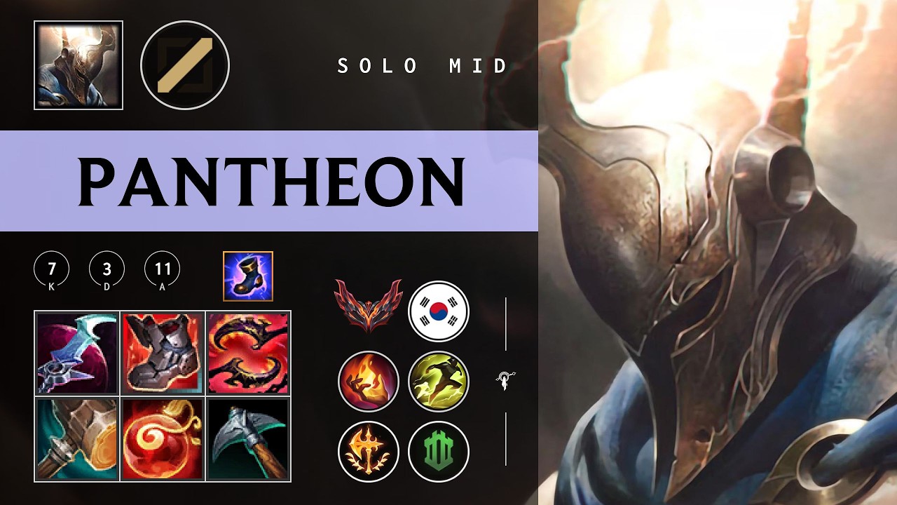 Pantheon Mid vs Twisted Fate - KR Grandmaster Patch 26.05