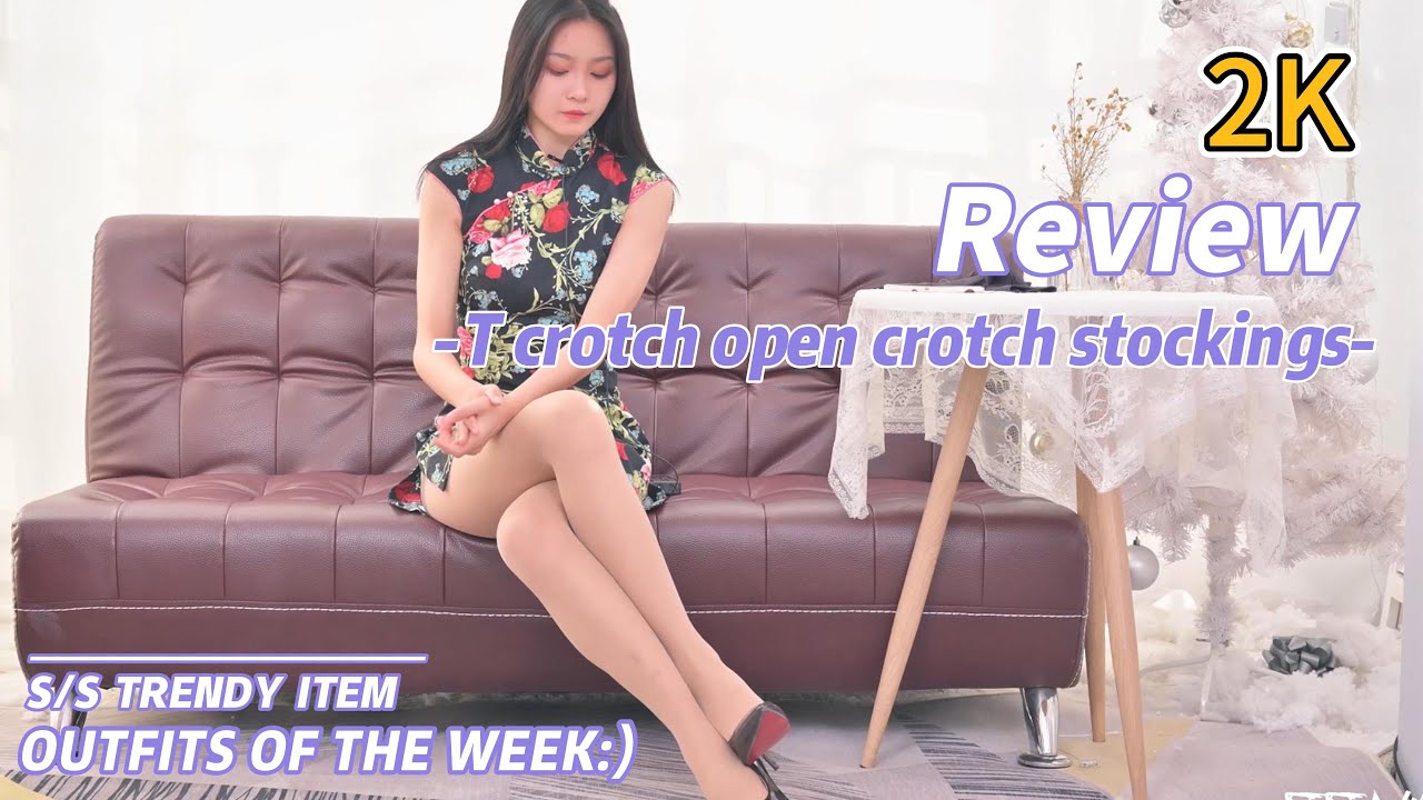 【评测】谜姬的T裆开裆丝袜开箱细节评测视频  #tights #highheels #review