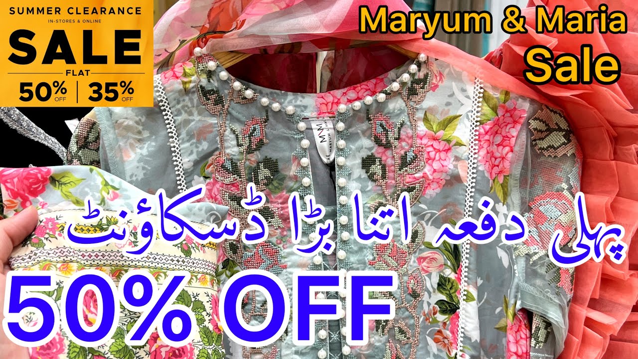 Flat 50% 35% off Maryum and Maria Summer Clearance Sale Today | Part-2