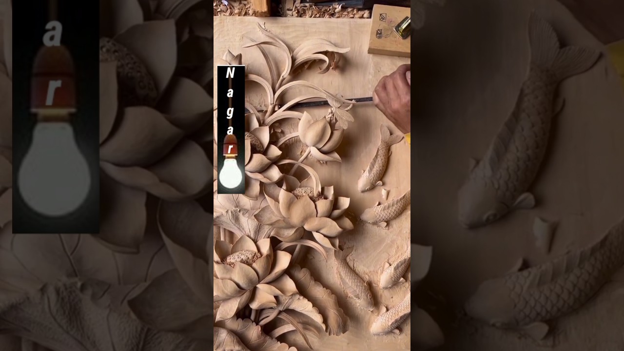 Wooden Flowers Carving Tutorial.|How to make wood flowers |#diy #woodworking #carving