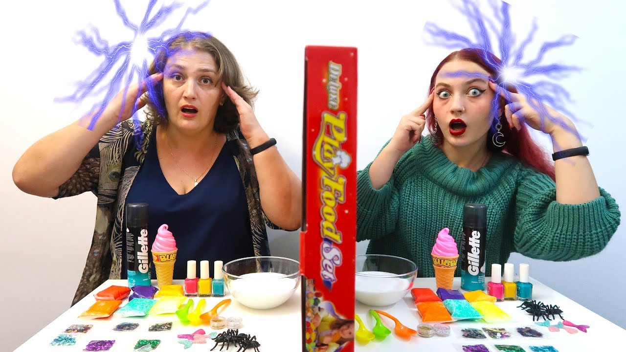 Twin Telepathy Slime Challenge! Slime Telepatic! Slime intuitie challenge!
