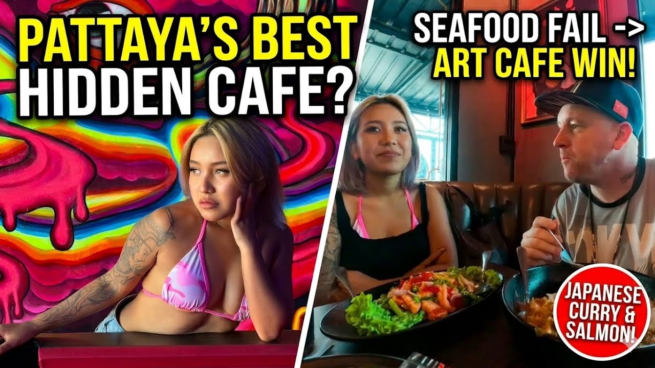 Secret Pattaya Beach… But NO Seafood?! 🇹🇭 | Hidden Café & Amazing Japanese Food!