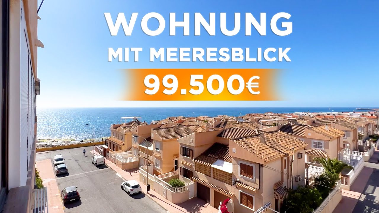 WOHNUNG MIT MEERESBLICK 🏡🌞 Apartment mit Meerblick direkt am Strand in La Mata, Torrevieja