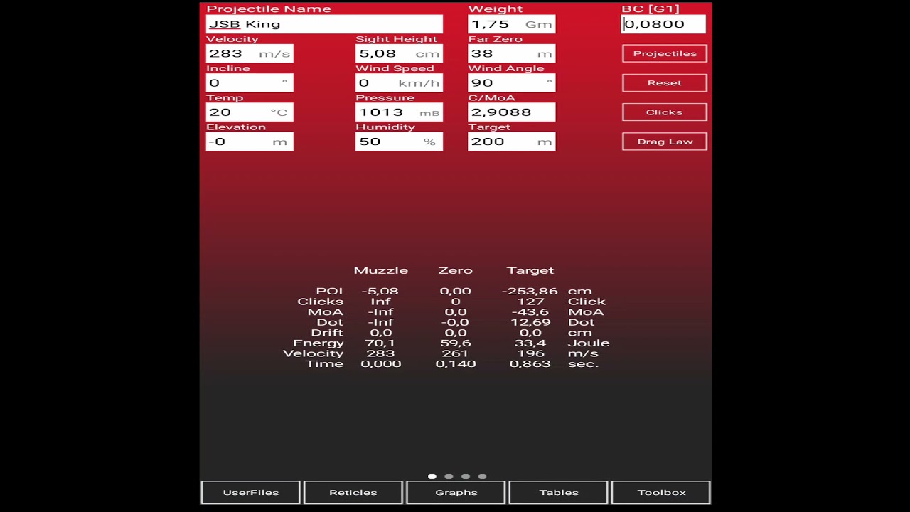 Chairgun y Strelok: calculo Coeficiente Balístico