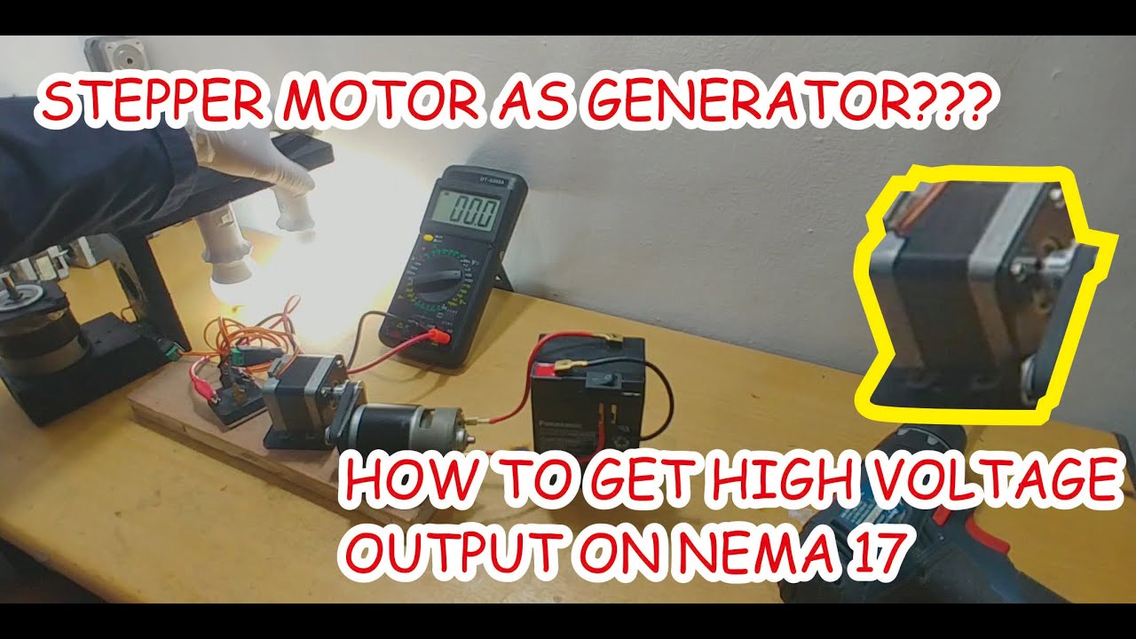 how to make generator using stepper nema 17 | nema 17 as generator. TEST AND SALE BY MAMAMICRO