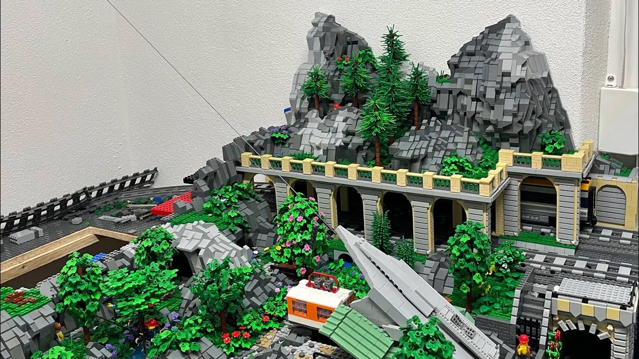 Berg auf dem Tunnelportal , Folge 73 Lego Klemmbaustein Stadt Baustein