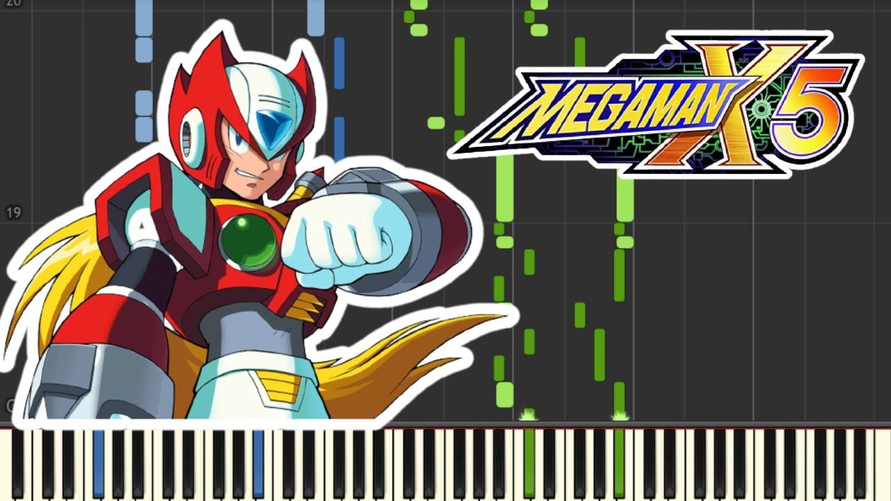 Megaman X5 - Zero Intro - Synthesia - Piano - Snes - Tutorial