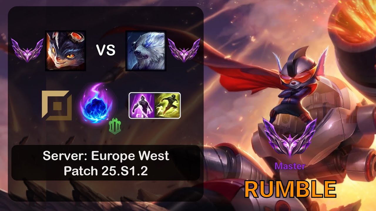 Rumble Top vs Volibear - EUW Master - Patch 25.S1.2