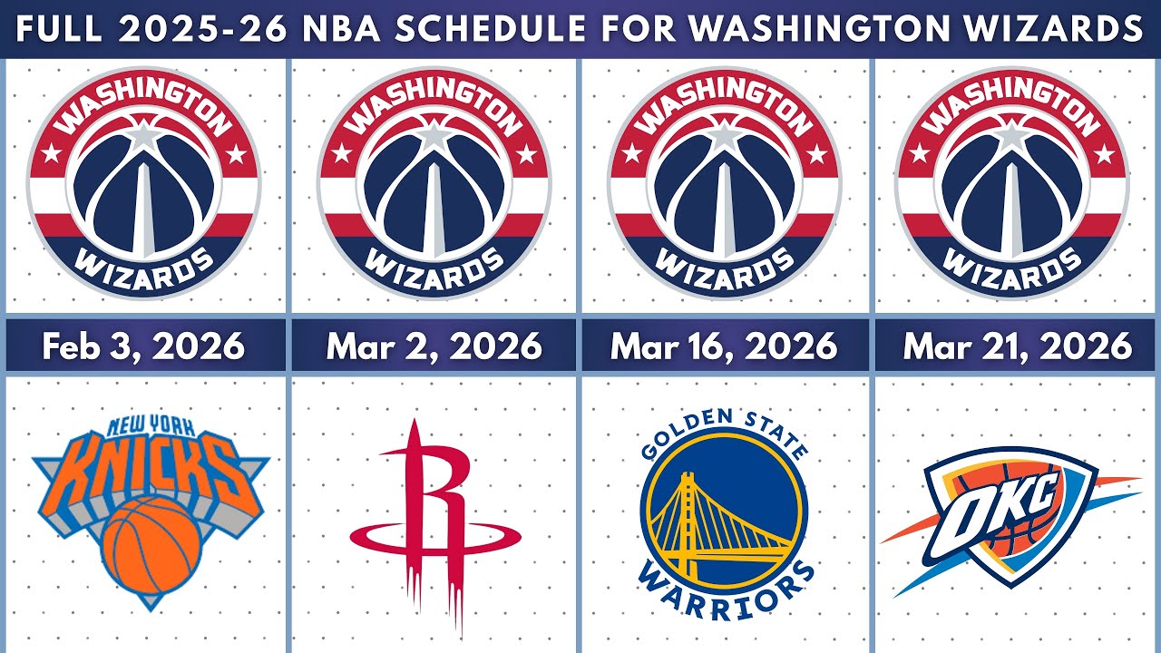 Washington Wizards | Full 2025 26 NBA Schedule