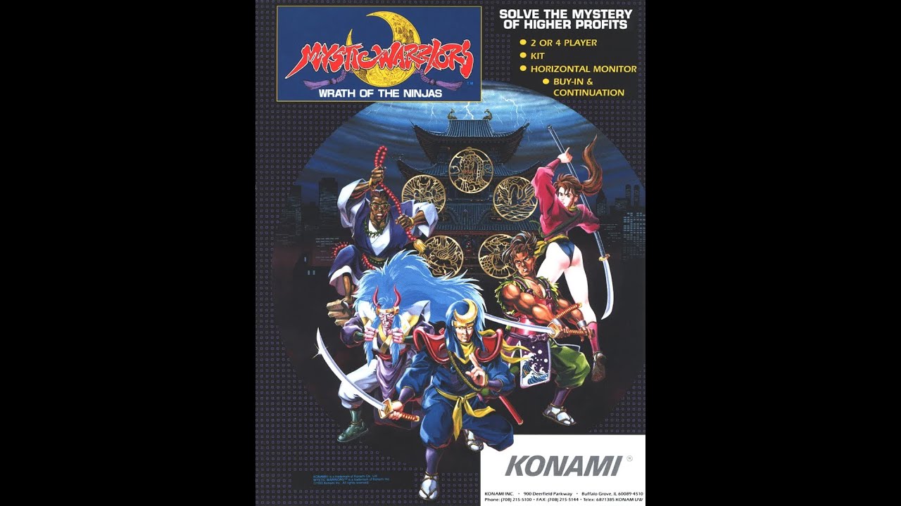Mystic Warriors: Wrath of the Ninjas, Konami, 1993