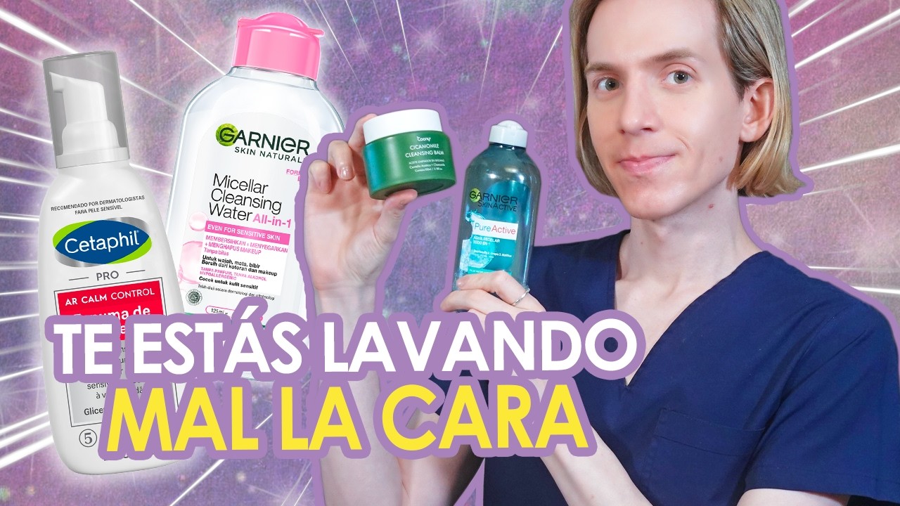 COMO LAVARSE la CARA CORRECTAMENTE - Paso a paso según cada limpiador - Simon Scarano
