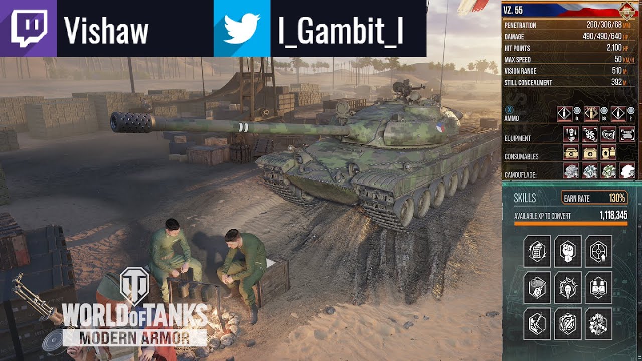 VZ. 55 - Tier X Czech Heavy: 9.1K Damage: WoT Console - World of Tanks Console