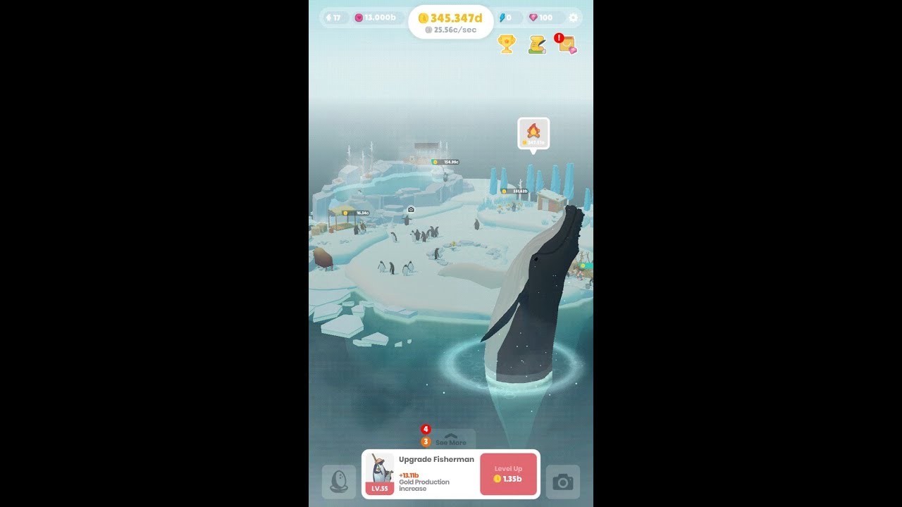Penguin's isle gameplay-walkthrough upgrade evolution (iOS,android)
