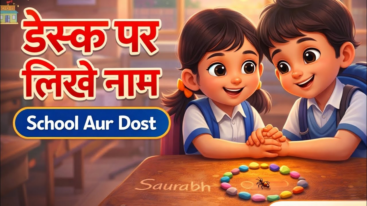 डेस्क पर लिखे नाम | Cartoon Story | Hindi Story | Hindi Kahani | Moral Stories | FrameFableNishu
