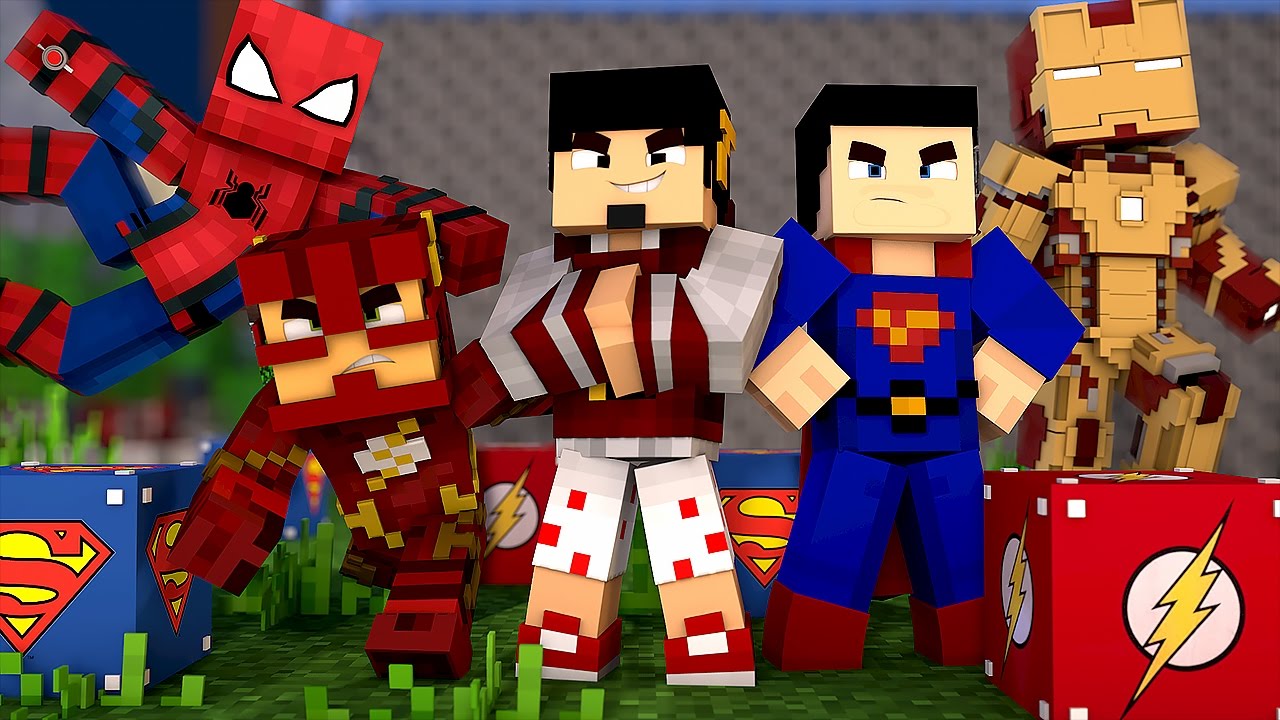 Minecraft: ESCADONA - LUCKY BLOCK HERÓIS ‹ AMENIC ›