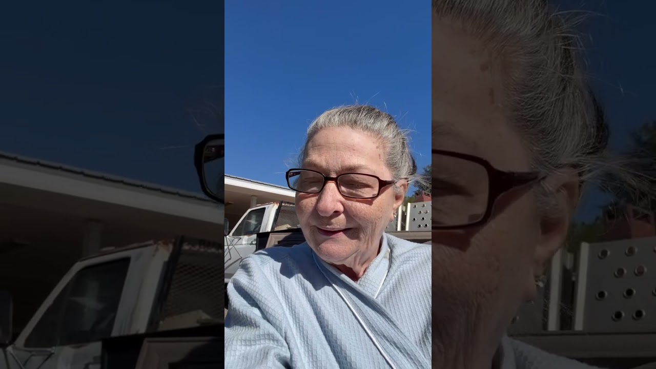 Grandma Rita daily walking and talking outside 