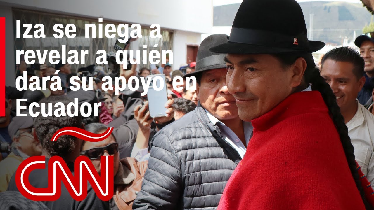 ¿A quién irán los votos de Leonidas Iza en Ecuador? El excandidato rechaza responder