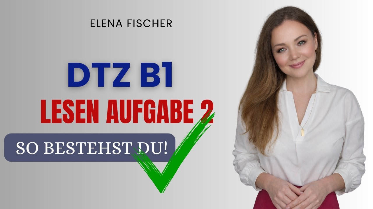 DTZ Prüfung B1 Lesen Aufgabe 2 Schritt-für-Schritt Anleitung #DTZ #DTZB1 #DeutschB1 #DeutschPrüfung