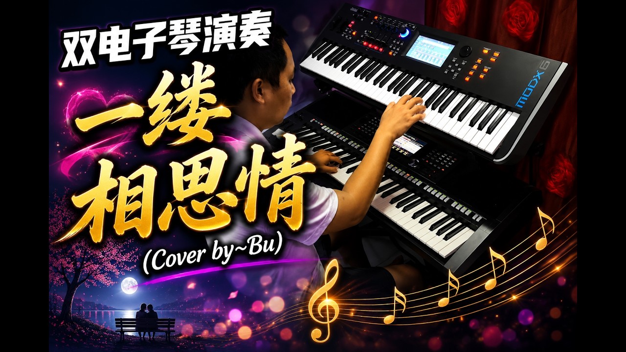 双电子琴演奏 一缕相思情 (Cover by~Bu)