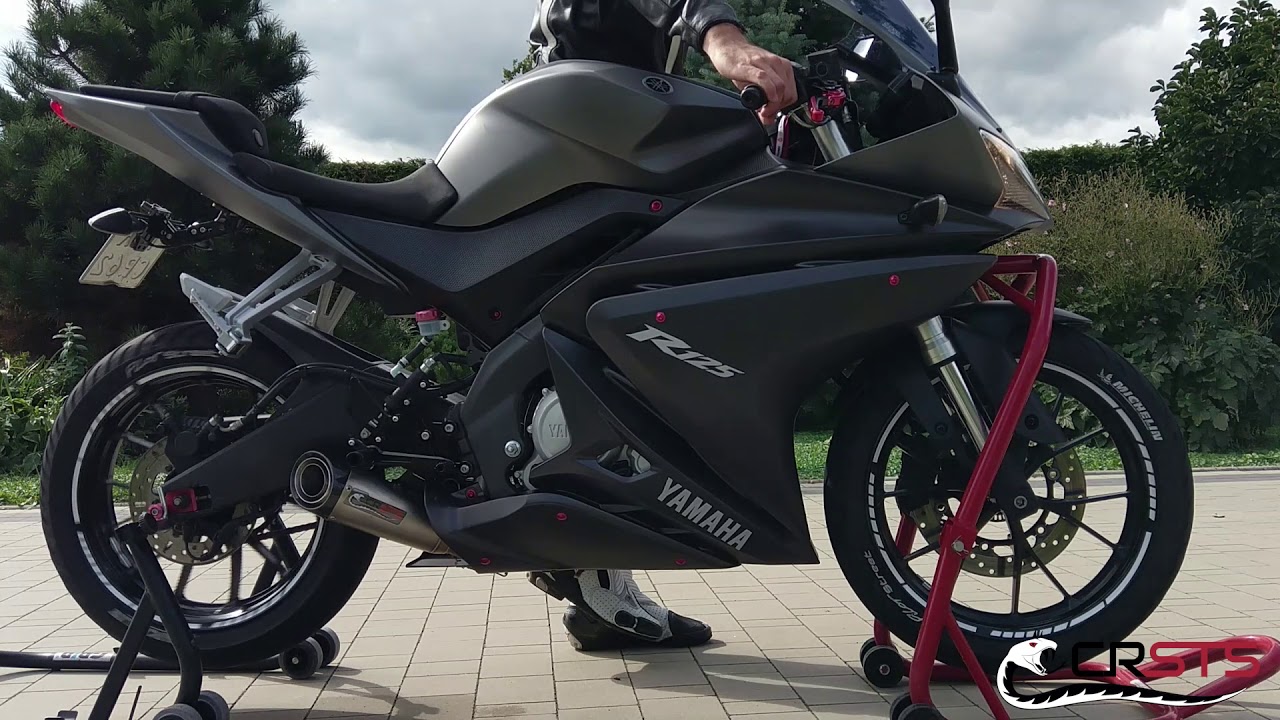 CRSTS Yamaha Yzf-r125 2014 - 2019 Full sport exhaust system Sound check