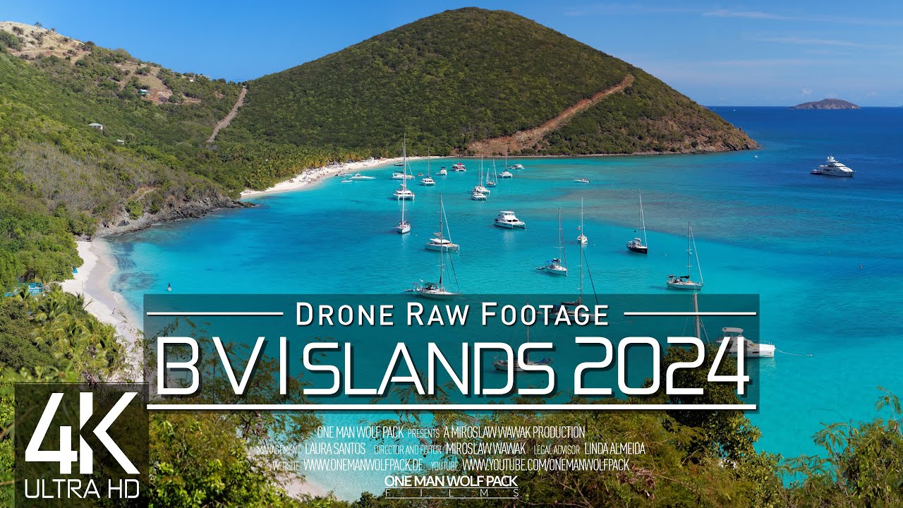 【4K】🇻🇬 Drone RAW Footage 🔥 These are the BRITISH VIRGIN ISLANDS BVI 2024🔥Tortola🔥UltraHD Stock Video
