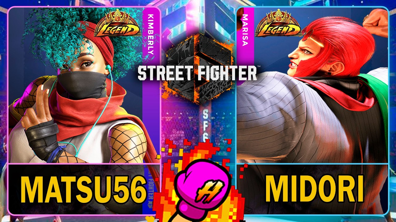 SF6 Matsu56 (KIMBERLY) VS Midori (MARISA)🥊Street Fighter 6🥊スト6🥊4K 60ᶠᵖˢ