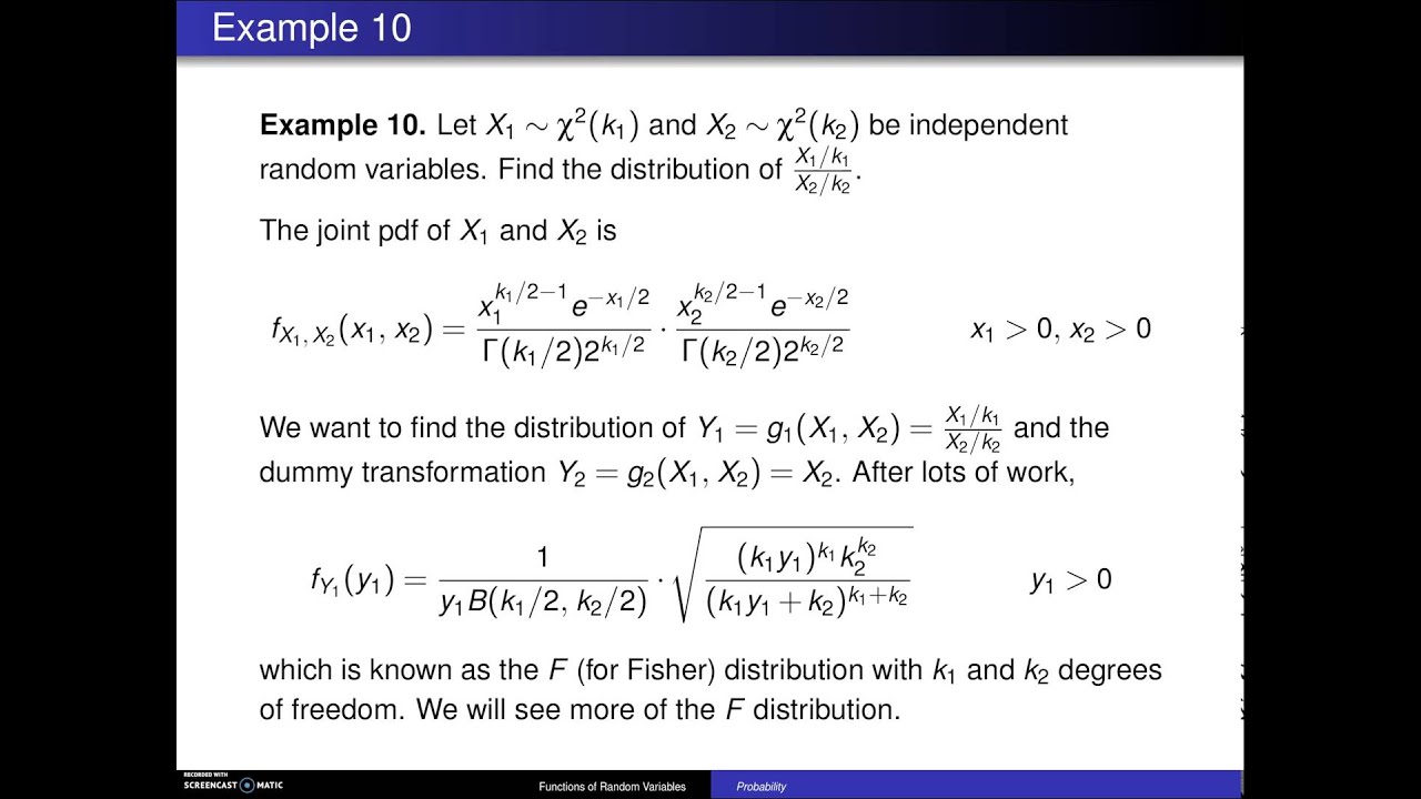 Transformation technique for bivariate discrete random variables -- Example 1
