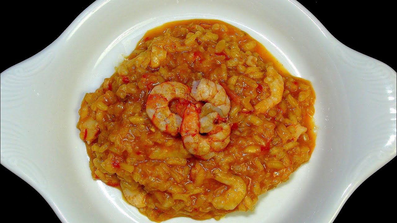 Risotto de gambas. Recetas de arroz. Cooking chef