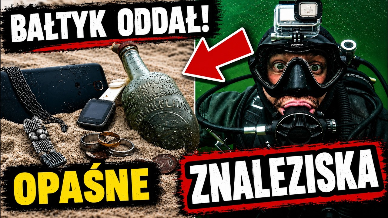 GRUBE ZNALEZISKA Z NURKOWANIA W BAŁTYKU! BIŻUTERIA, ZŁOTO, KASA, 100-LETNIA BUTELKA Z TRUNKIEM!