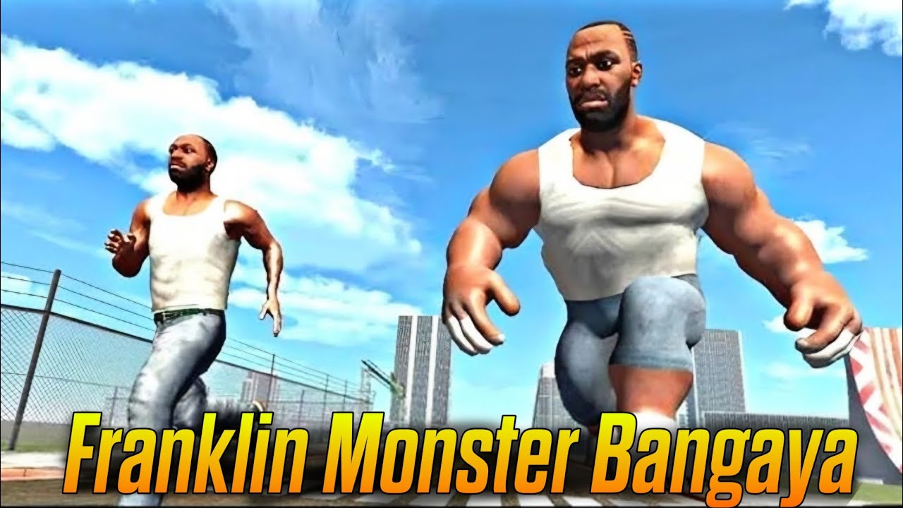 Franklin is A Giant Monster in Indian Bikes Driving 3D Game 