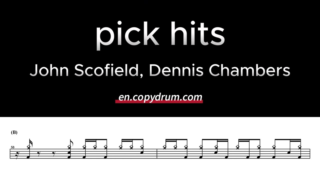 Dennis Chambers - pick hits | Drum transcription 🥁🎵