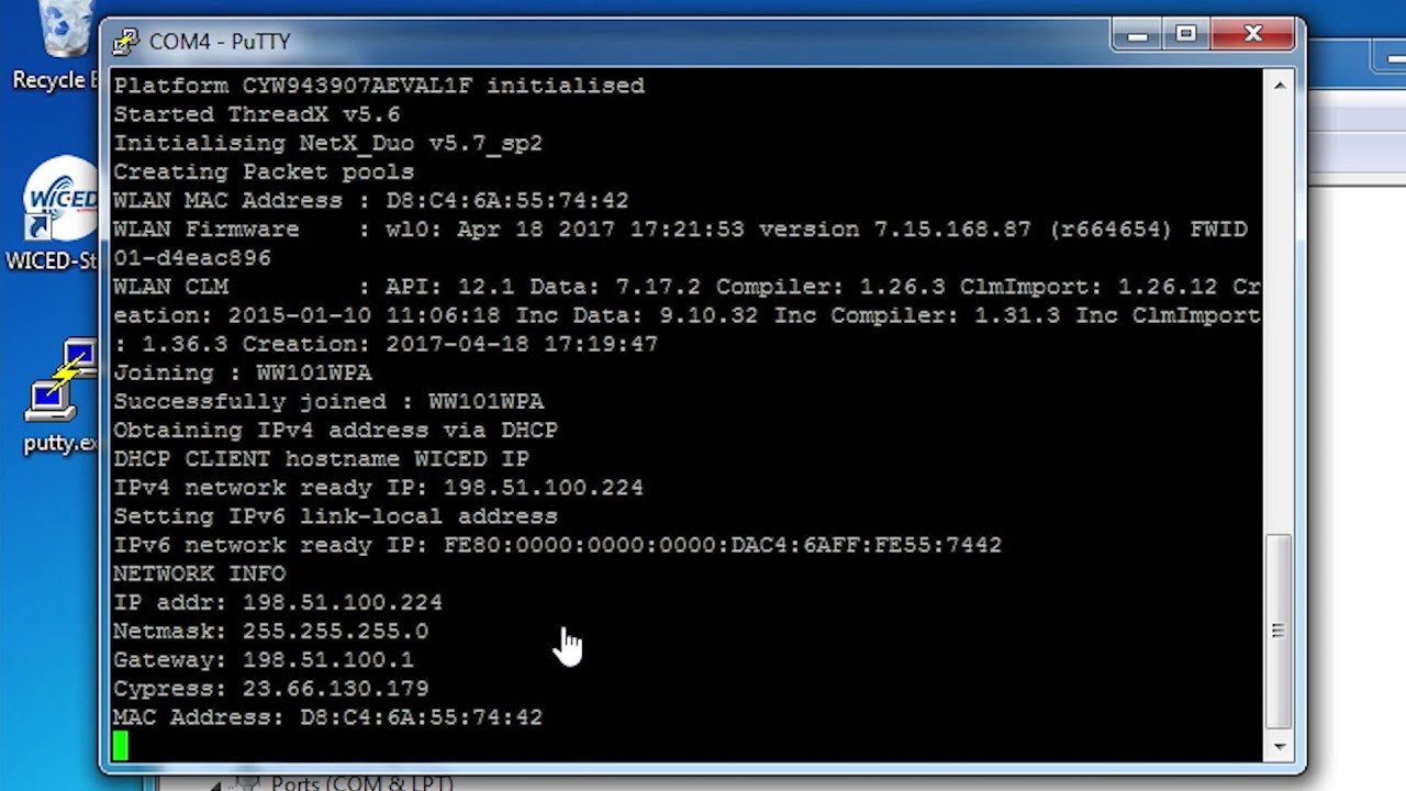 WICED Wi-Fi 101: Lesson 5-1 Connecting to Wi-Fi using WICED