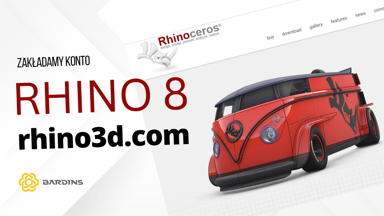 Zakładamy konto na stronie producenta Rhino 8