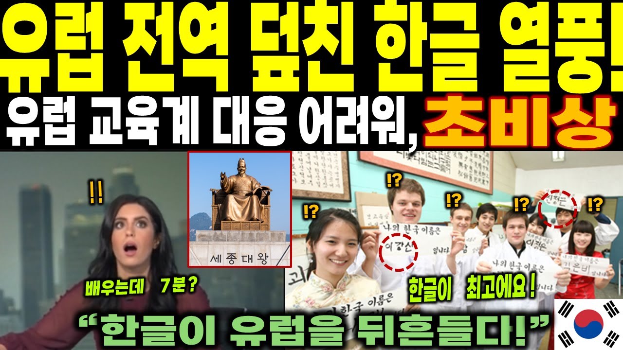 [해외감동사연] 잠깐 알려줬는데 한글 읽는 기적? 한글에 환장한 유럽, 한글의 세계정복 | 유럽 경악한 이유