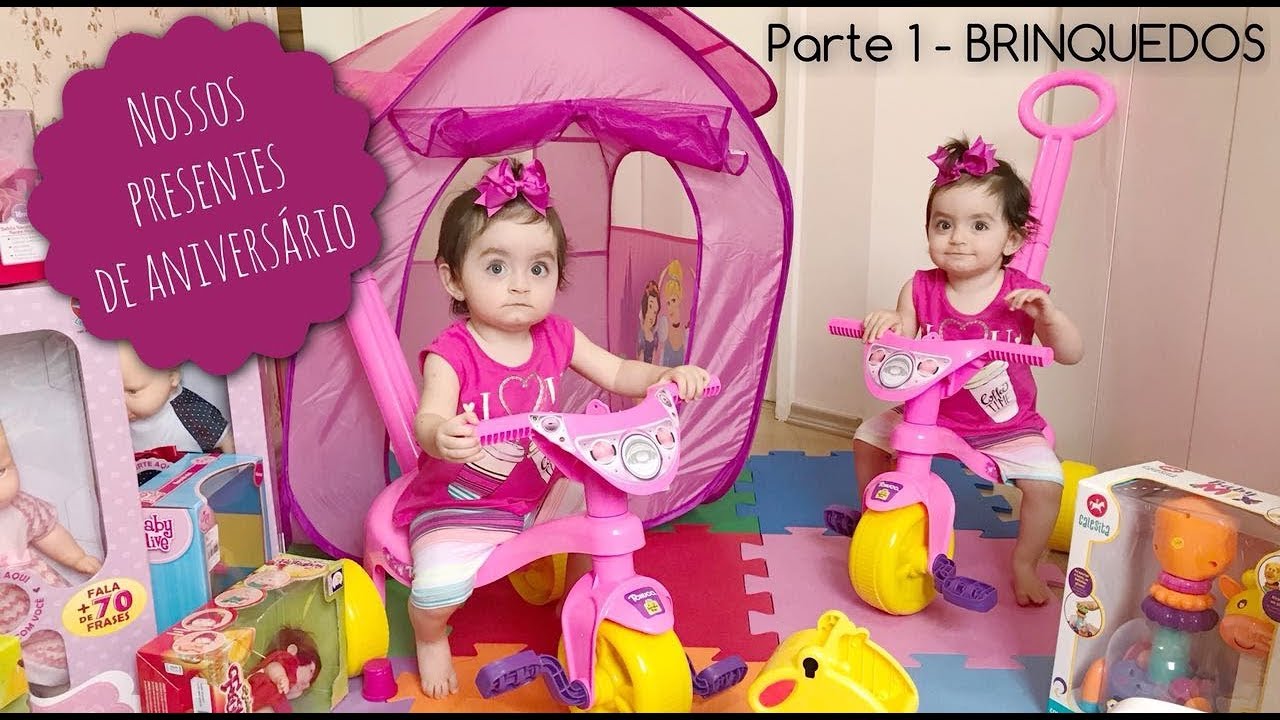 MOSTRANDO OS PRESENTES DO ANIVERSÁRIO PARTE 1   BRINQUEDOS | Jéssica e as Gêmeas