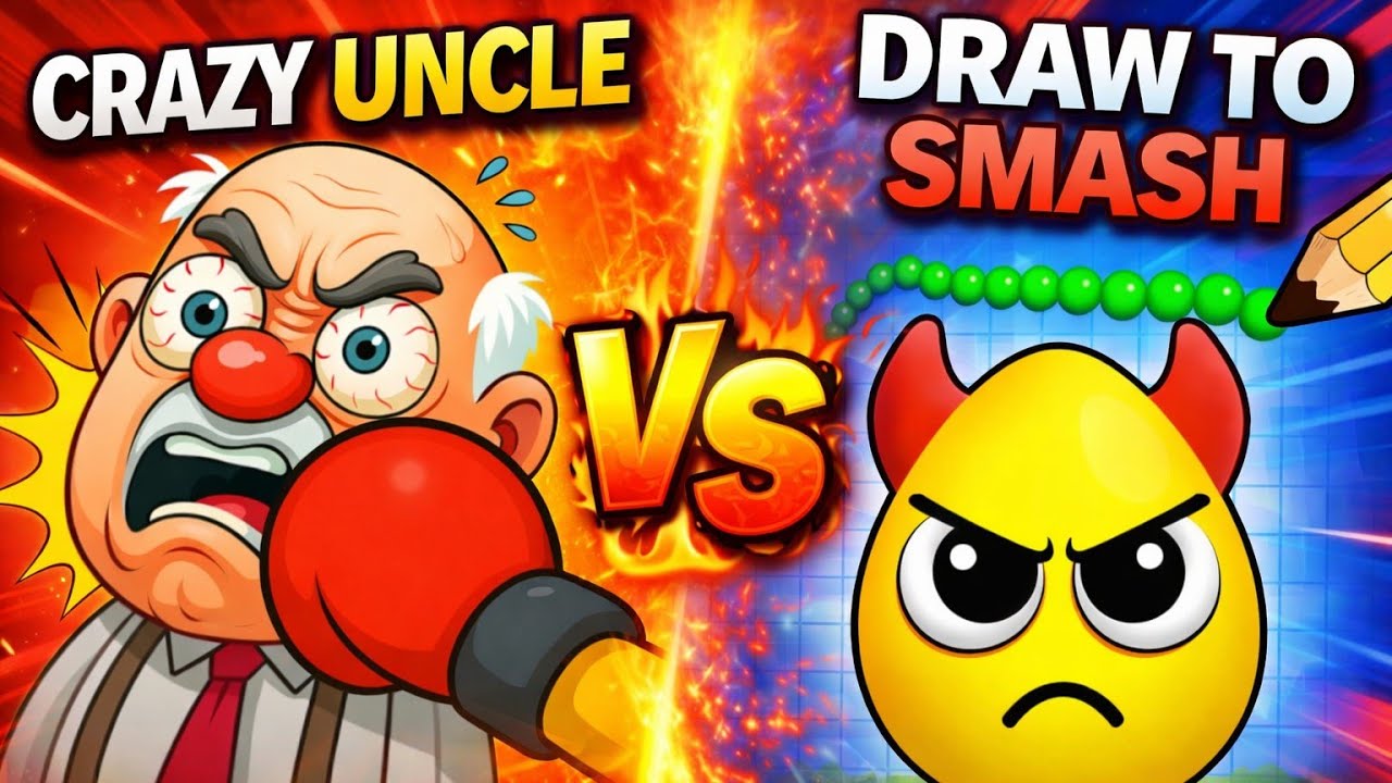 Crazy Uncle против Draw To Smash - прохождение игры на максимальном уровне сложности.