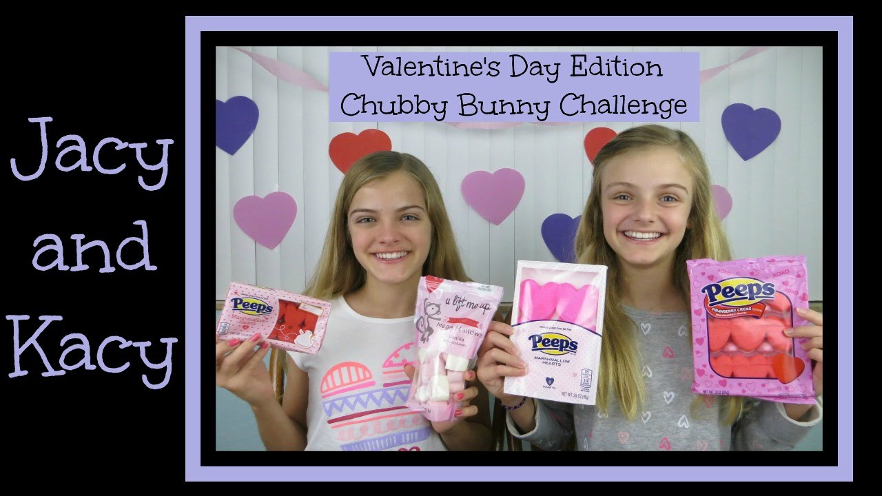 Valentine's Day Edition ~ Chubby Bunny Challenge ~ Jacy and Kacy