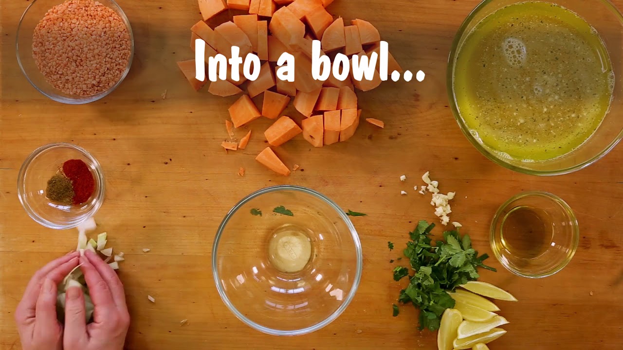 SWEET POTATO & RED LENTIL SOUP