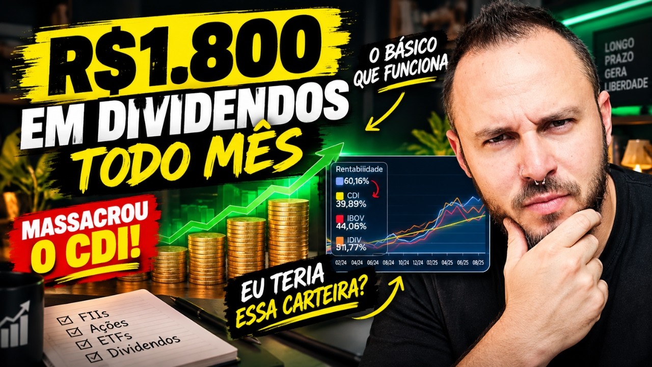 Ele Recebe R$ 1.800 em Dividendos Todo M&ecirc;s. Olha Essa Carteira!