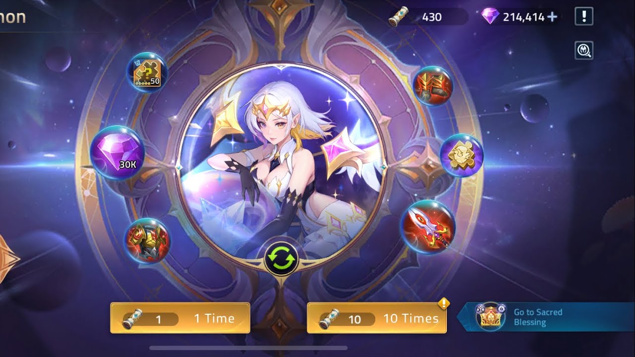 Gacha 500 Sacred Oath | Singularity Lunox di Sacred Blessing | MLA MOBILE LEGEND ADVENTURE