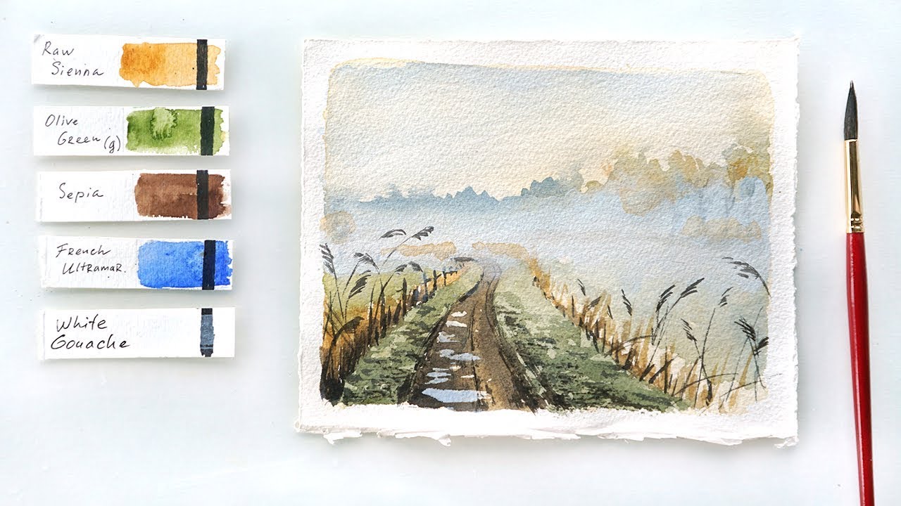 Late Autumn, advanced watercolor demo