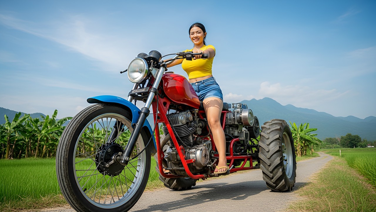 Genius Girl Builds a Crazy Off-Road Trike From Scrap — Unbelievable Transformation!