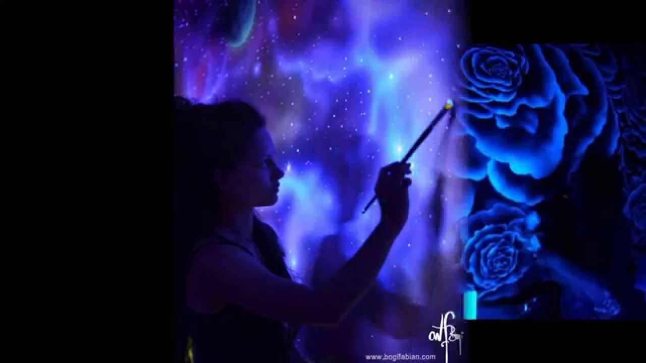 When The Lights Go Out, My Glowing Murals Turn These Rooms Into Dreamy Worlds