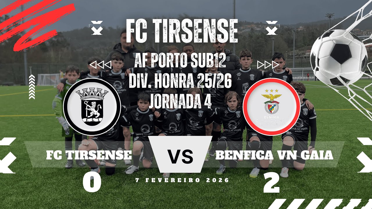 AF PORTO SUB12 25/26 DIV. HONRA - FC TIRSENSE vs BENFICA VN GAIA - JORNADA 4