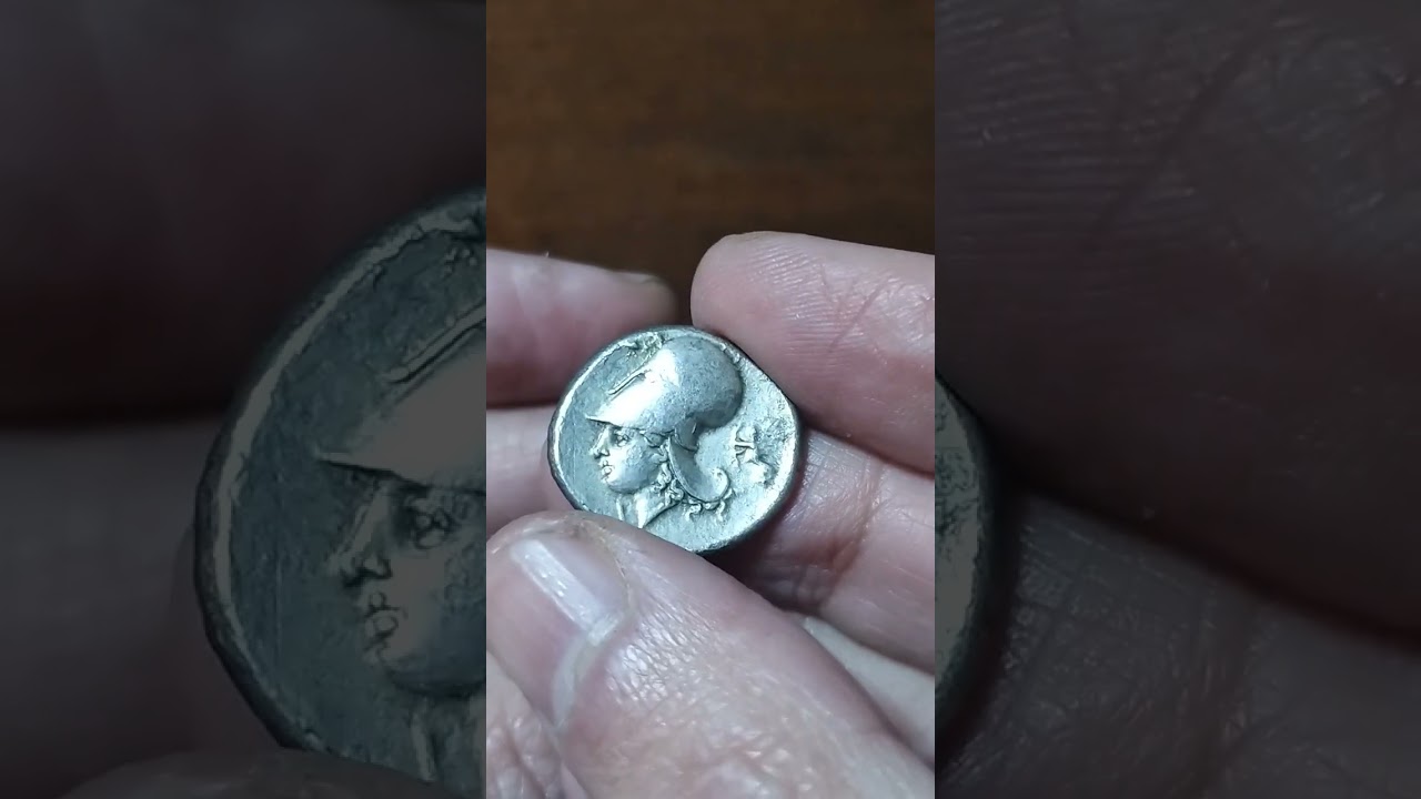 ANCIENT AND MODERN Greece 1926 Copper-nickel 2 Drachmai & Corinth Silver Stater (345 BC) 