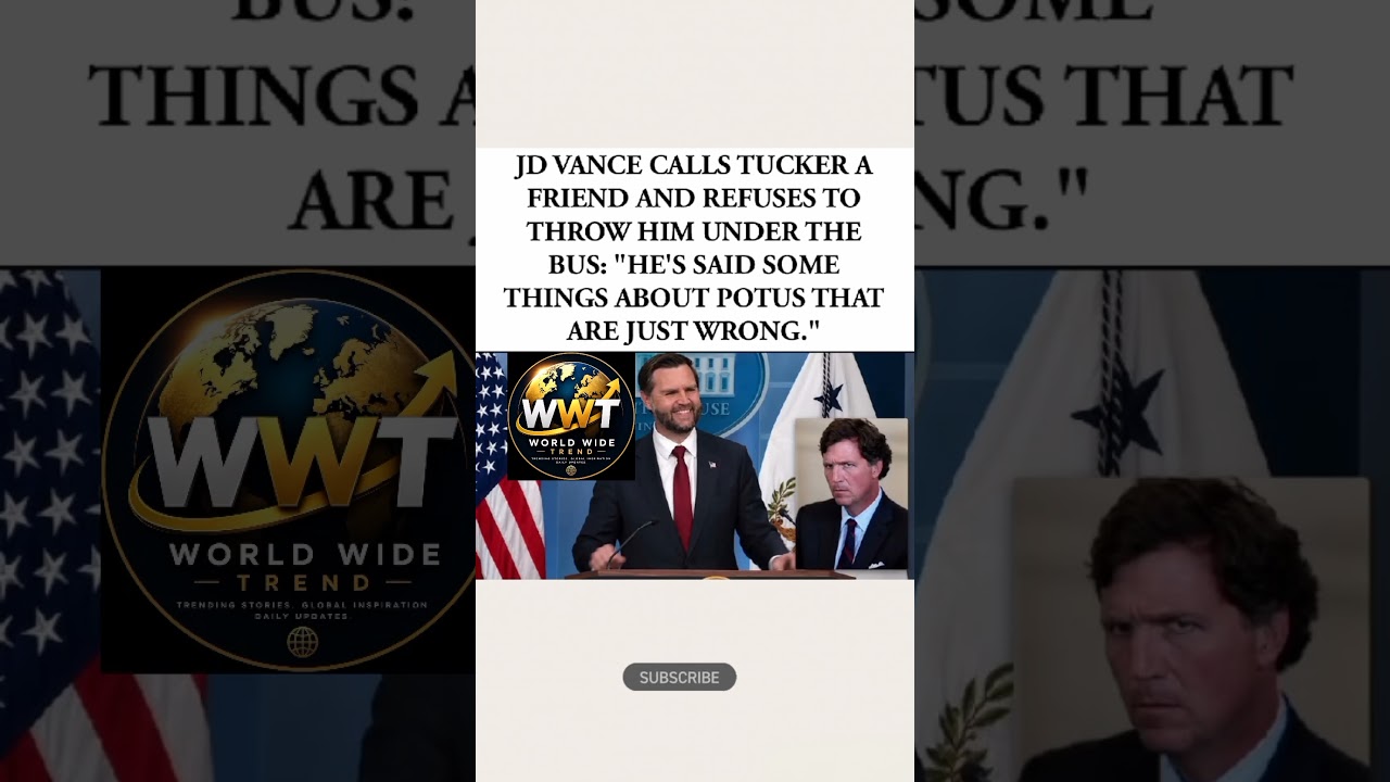 JD Vance Defends Tucker Carlson: &ldquo;He&rsquo;s Wrong About Trump&rdquo; #shorts