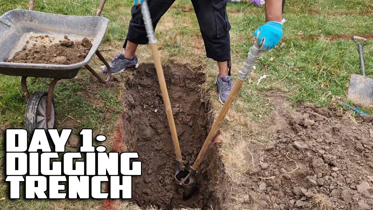 Digging a Trench for My Shed: Full Manual Labour Experience - Vlog Day 1